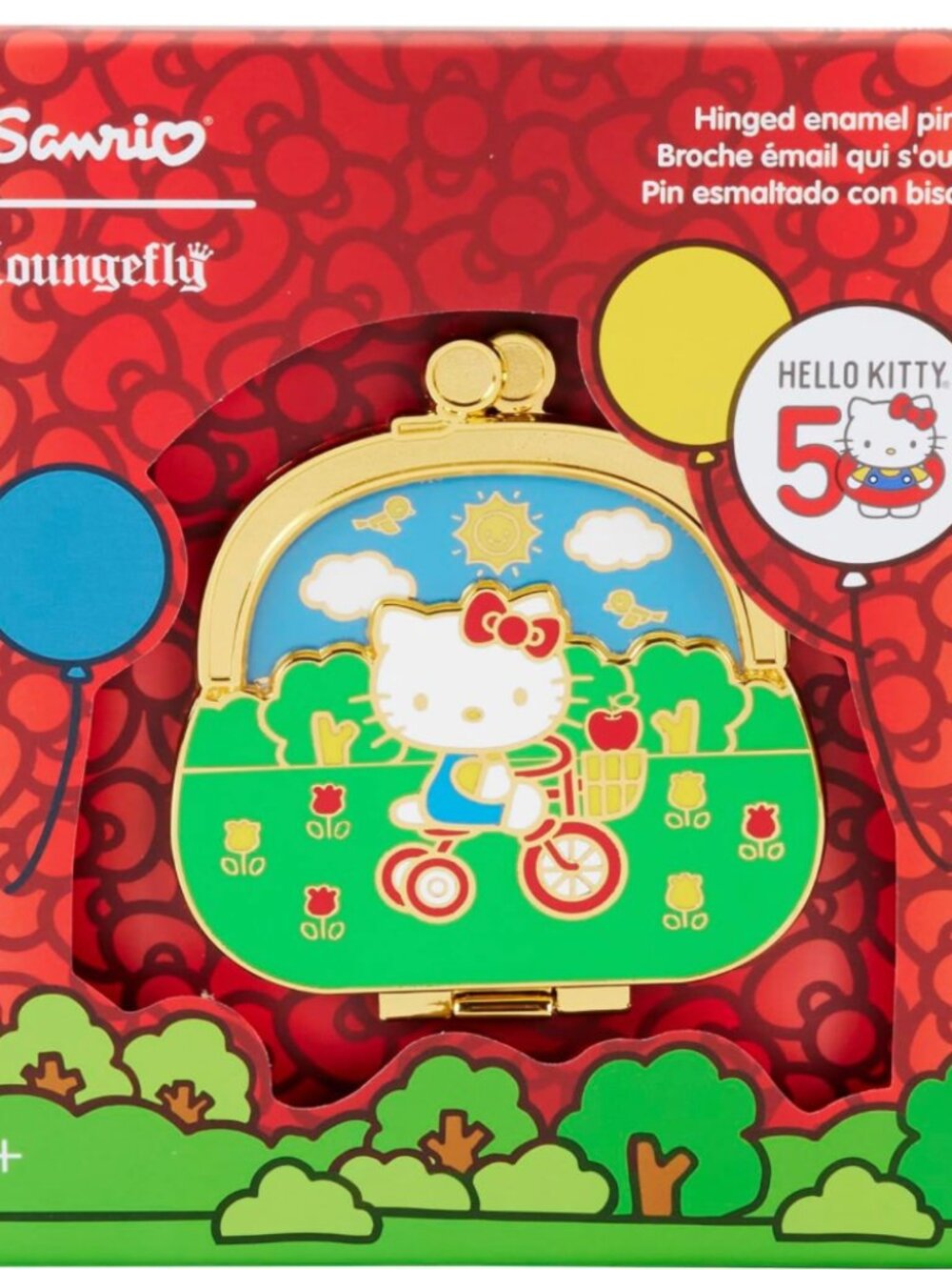 Loungefly Hello Kitty 50TH Anniversary Coin Bag 3" Collector Box Pin